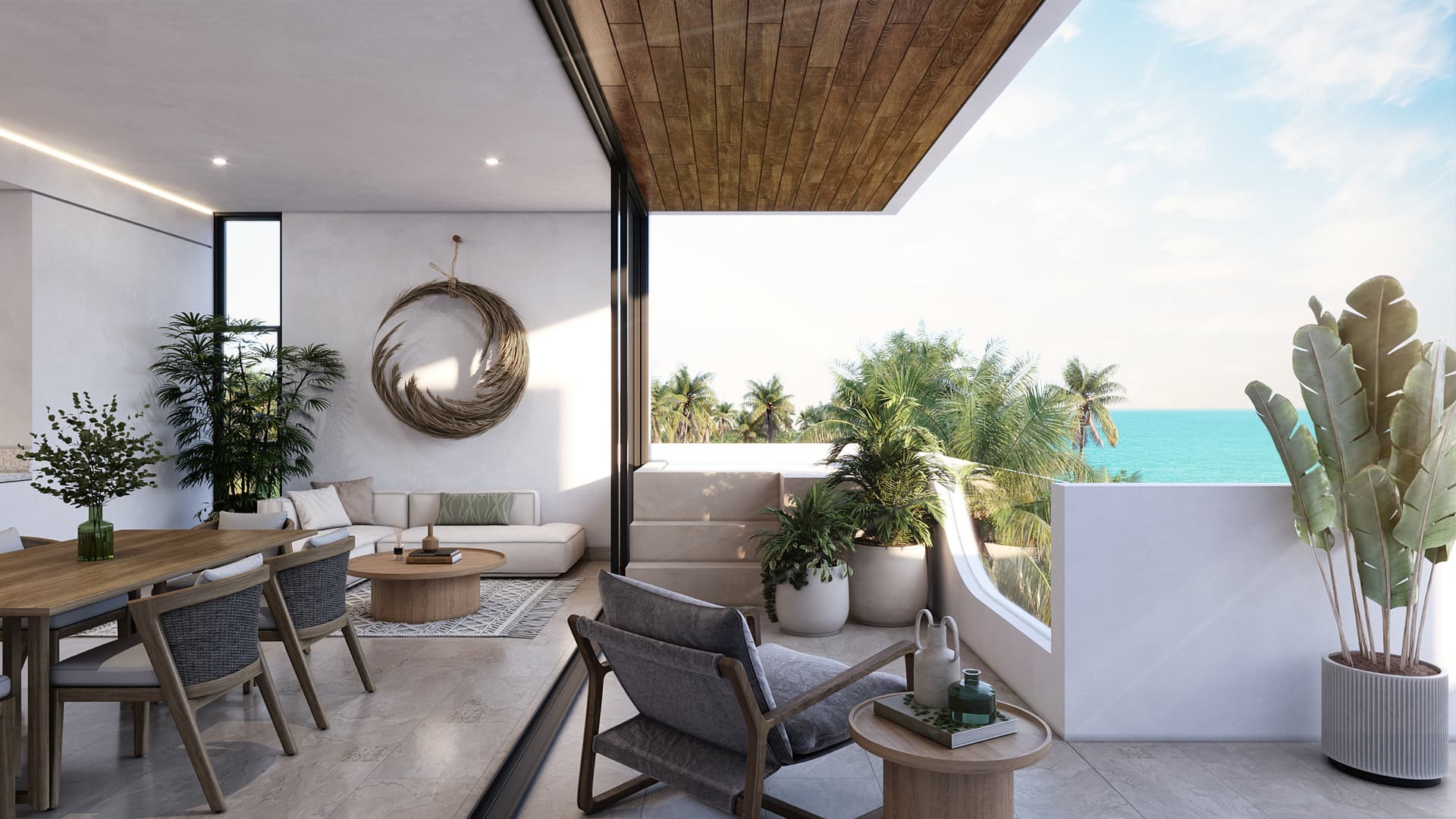 Interior condo Blancamar Telchac