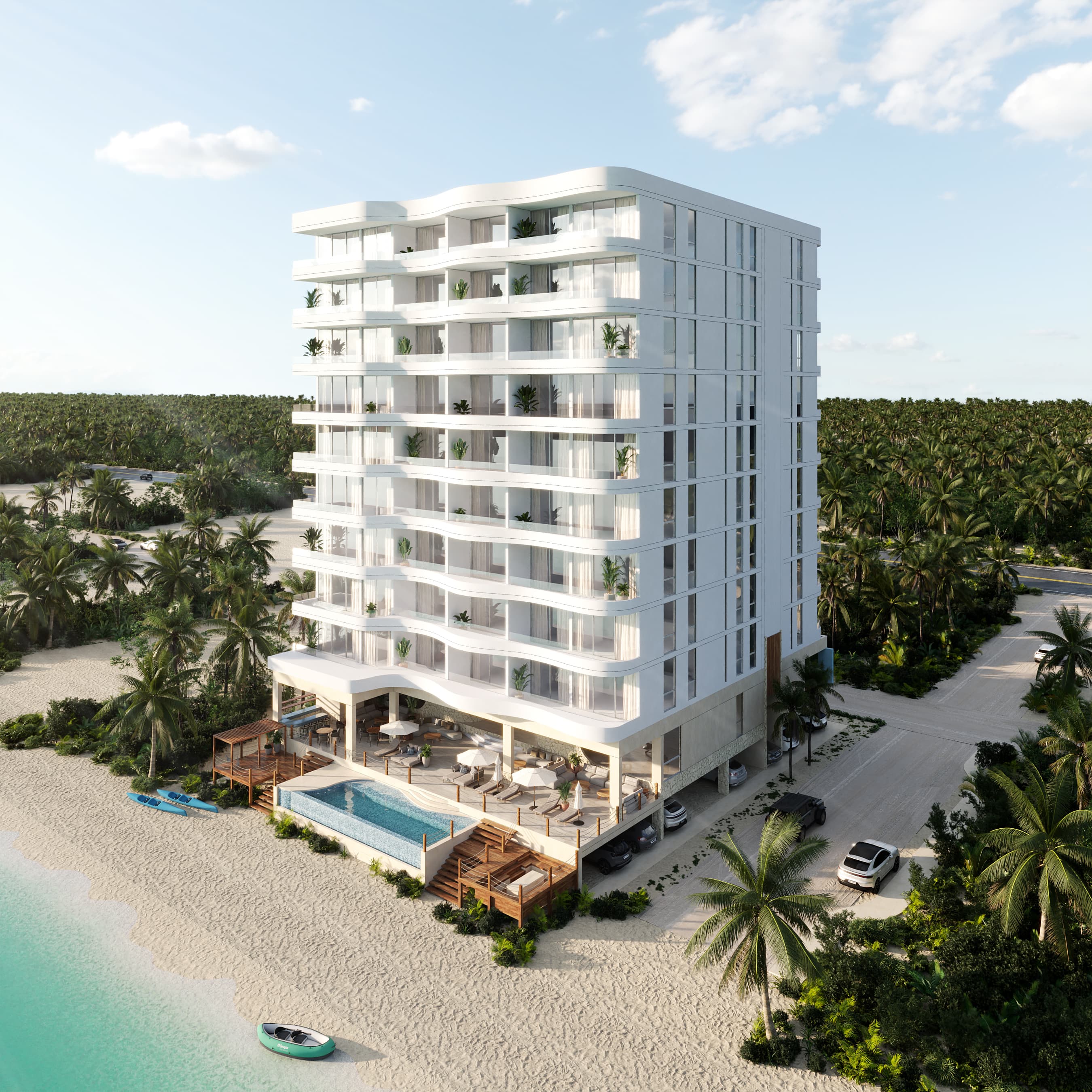 Departamentos frente al mar Telchac Cielo